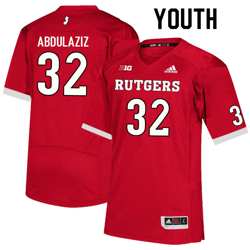 Youth #32 Rani Abdulaziz Rutgers Scarlet Knights College Football Jerseys Sale-Scarlet - Click Image to Close